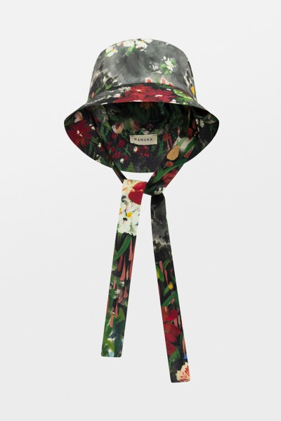 TIED BUCKET HAT DARK GARDEN 
