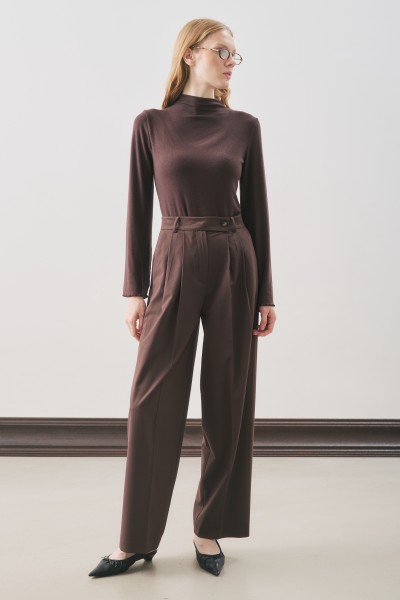 CLASSIC PİLELİ PANTOLON KAHVERENGİ 