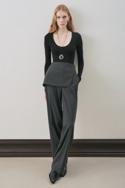 KLASİK KESİM KUMAŞ PANTOLON ANTRASİT 