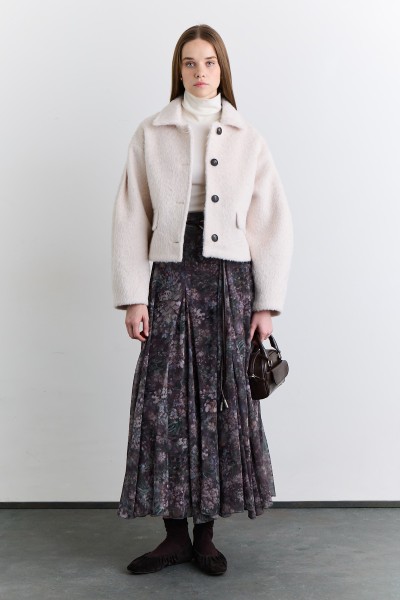 GENİŞ PARÇALI DESENLİ ETEK DARK ROMANCE 