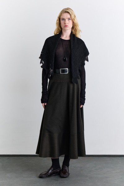 KUP DETAYLI GENİŞ ETEK HAKİ 