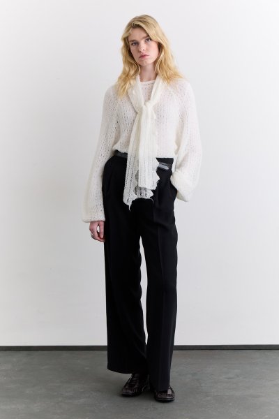 BAĞLAMA YAKALI AJURLU KAZAK EKRU 