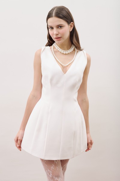 OLIVIA EVENING DRESS ECRU