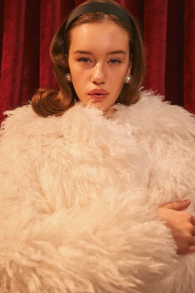 MARA FUR JACKET ECRU