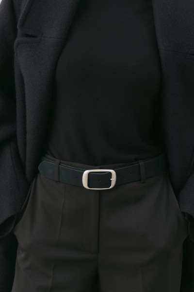 SÜET GÖRÜNÜMLÜ TOKALI KEMER SİYAH 