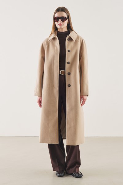 PREMIUM KAŞE UZUN KABAN BEJ 