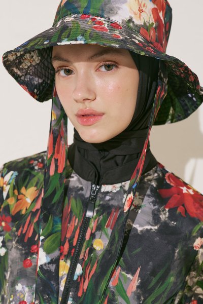 BAĞLAMALI BUCKET ŞAPKA DARK GARDEN