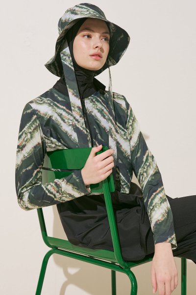 TESETTÜR 3-PIECE SWIMSUIT SET BATIK GREEN 