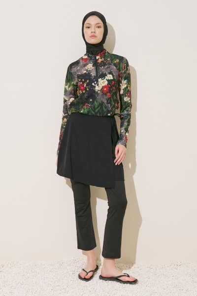 DESENLİ ANVELOP TESETTÜR MAYO DARK GARDEN 