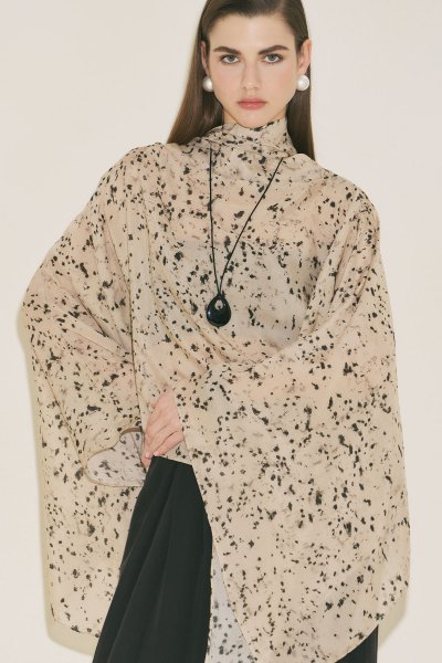 ŞAL DETAYLI DESENLİ BLUZ ANİMAL 