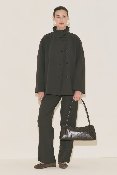 HENNA YÜKSEK YAKA TRENÇKOT KAHVERENGİ 