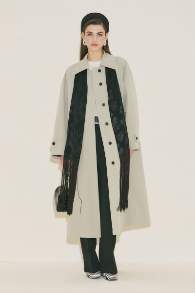 MALENE DÜĞMELİ TRENÇKOT YEŞİL 