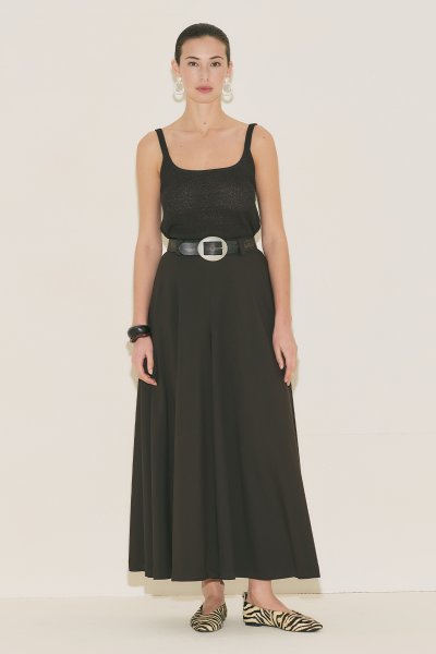 ETEK FORMLU GENİŞ PANTOLON KAHVERENGİ 