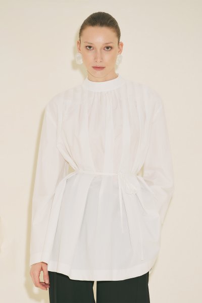 PLİSELİ TUNİK EKRU