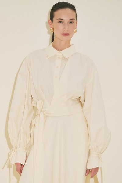 LABECA BAĞLAMALI GÖMLEK VANİLYA 