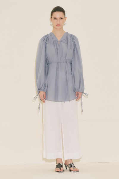 BAĞLAMA DETAYLI TUNİK MAVİ