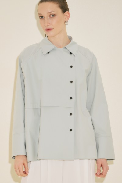 MILO KRUVAZE KAPAMA GÖMLEK MAVİ 