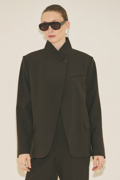 MILANDA BLAZER CEKET ACI KAHVE 