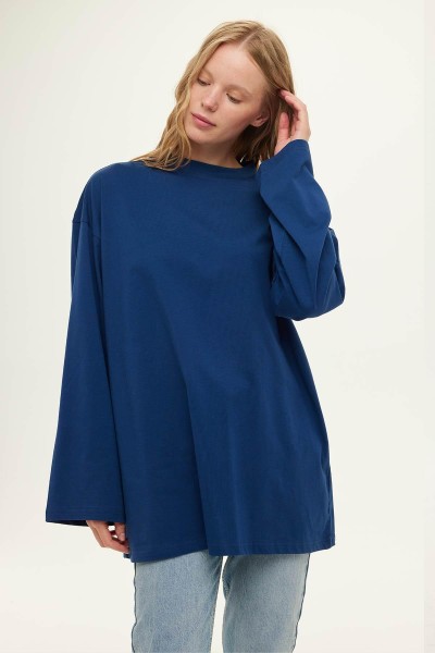 WIDE SLEEVE OVERSIZED TSHIRT INDIGO 