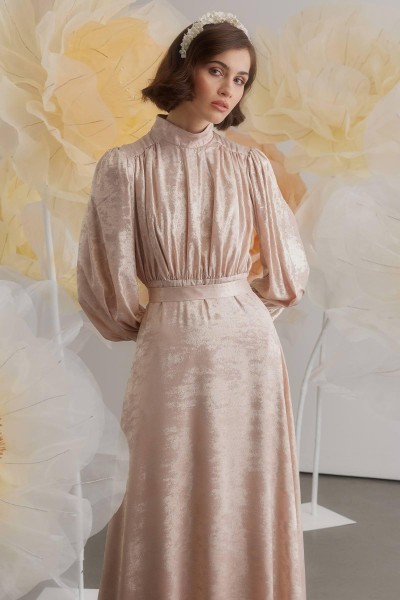 IŞILTILI ABİYE ELBİSE SOMON 