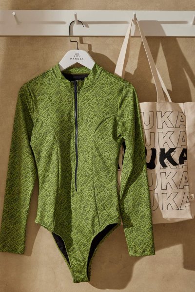 DESENLİ FERMUARLI SURF MAYO SUMMER-YEŞİL 