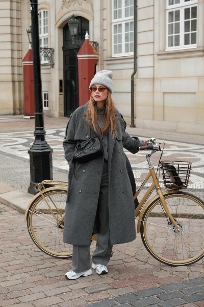 PREMIUM KAŞE TRENÇ KABAN ANTRASİT 