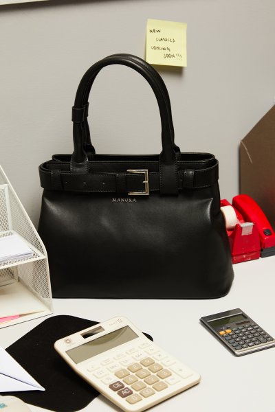 BELLA METAL BUCKLE BAG BLACK 