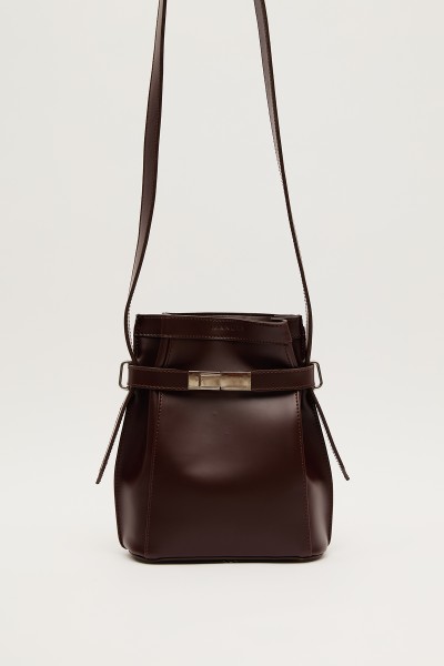MILO LEATHER LUGGET BAG BROWN 