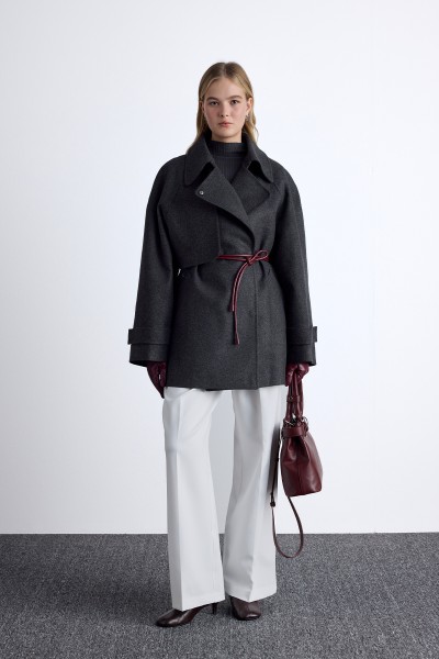 MARİ KRUVAZE TRENÇ KABAN ANTRASİT 