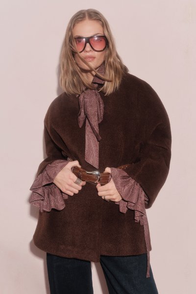 KALIN KAŞE KİMONO KABAN KAHVERENGİ 