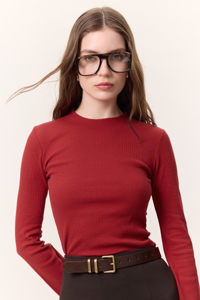 EVAZE KOLLU BODY KIRMIZI 