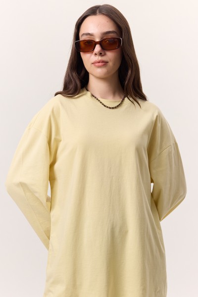 WIDE SLEEVE OVERSIZED T-SHIRT YELLOW 