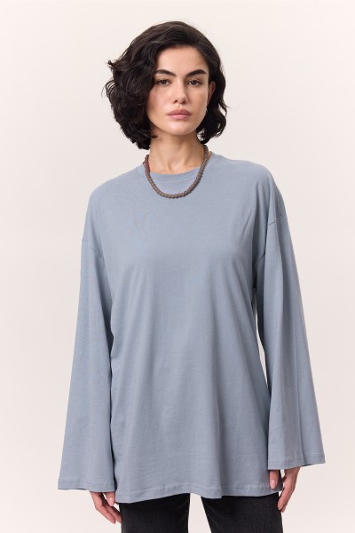 WIDE SLEEVE OVERSIZE TSHIRT BLUE 