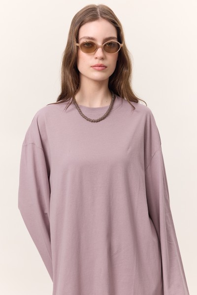 WIDE SLEEVE OVERSIZED T-SHIRT LILAC 