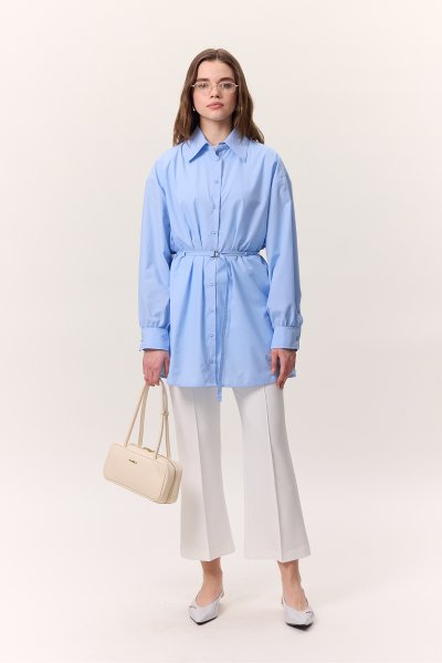 BELT DETAILED TUNIC BLUE 