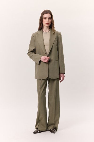 GENİŞ PAÇALI PALAZZO PANTOLON YEŞİL 