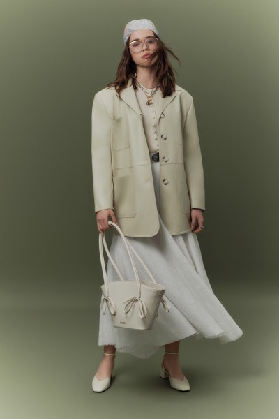 DANTELLİ GENİŞ ETEK EKRU 