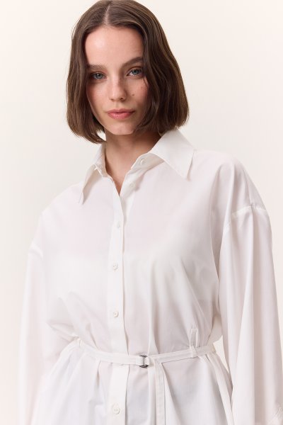 BELT DETAILED TUNIC ECRU 