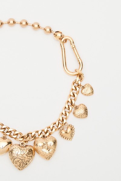 KALP CHARMLI ZİNCİR KOLYE GOLD 