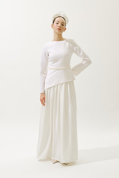 ANNITA ABİYE ELBİSE EKRU 