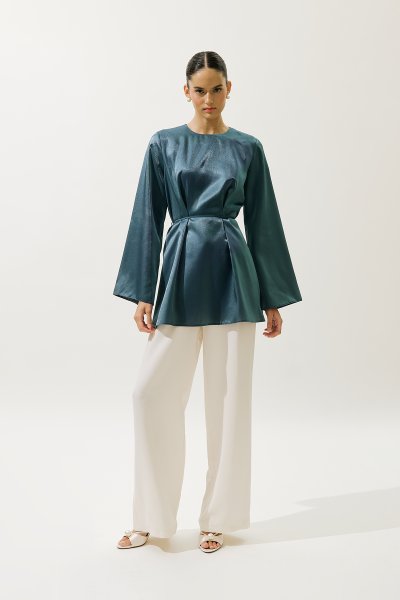 HANA ORGANZE BLUZ PETROL 