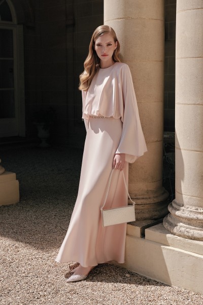 ADELE SATEN ABİYE ELBİSE PUDRA 