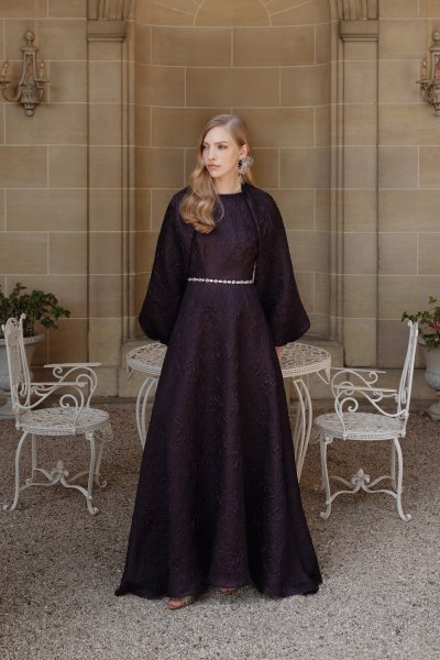 JAKAR ORGANZE ABİYE ELBİSE MOR 