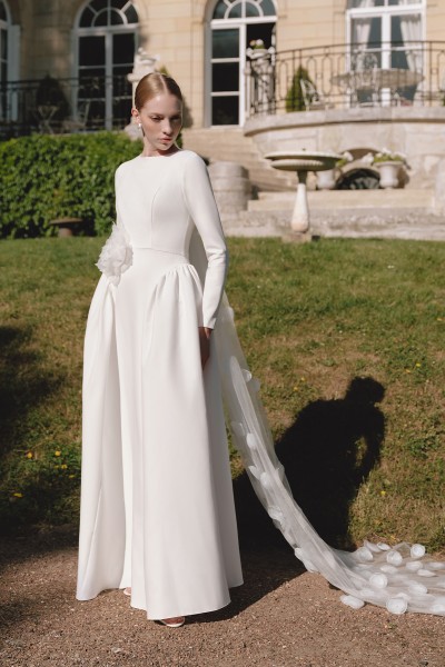 LORA ABİYE ELBİSE EKRU 