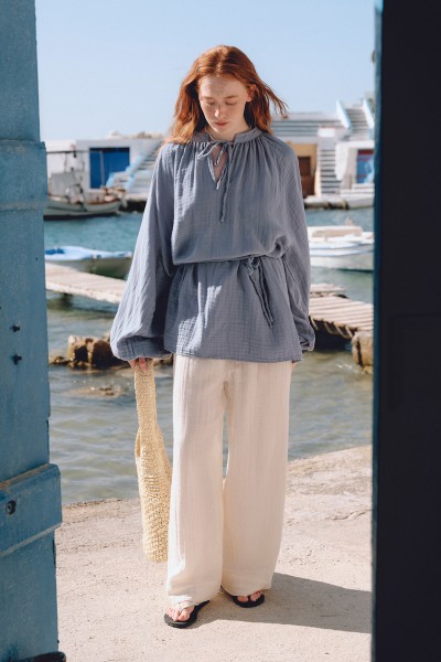 MUSLIN BINDING PANTS BEIGE 