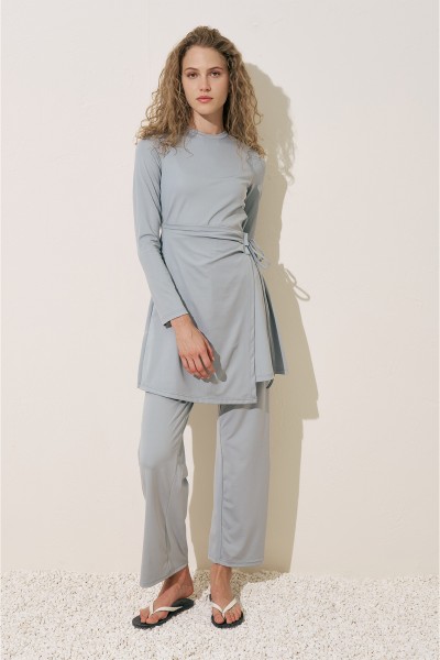 GENİŞ UZUN PAÇA MAYO PANTOLON MAVİ 