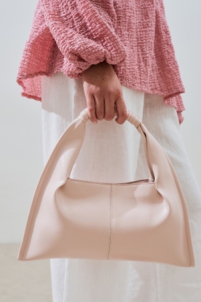 SHINY LEATHER HANDBAG PINK 