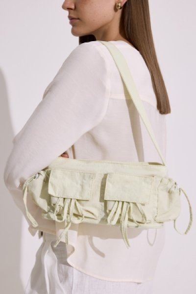 POCKET DETAILED LACE-UP BAG YELLOW 