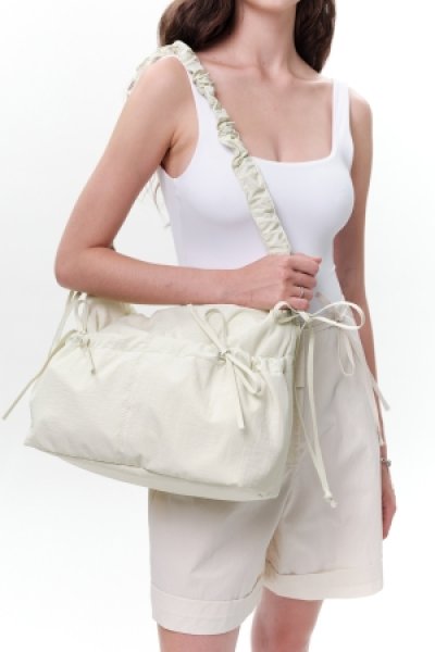 DRESS DETAIL TOTE BAG YELLOW 