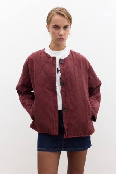 DÜĞMELİ KISA KAPİTONE MONT VİŞNE 